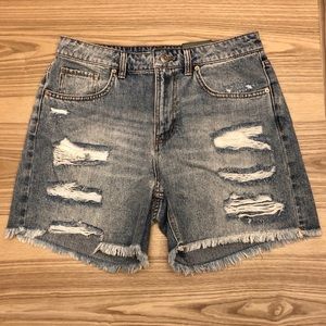 High Rise Jean Shorts